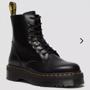 JADON BOOT SMOOTH LEATHER PLATFORMS - barley worn